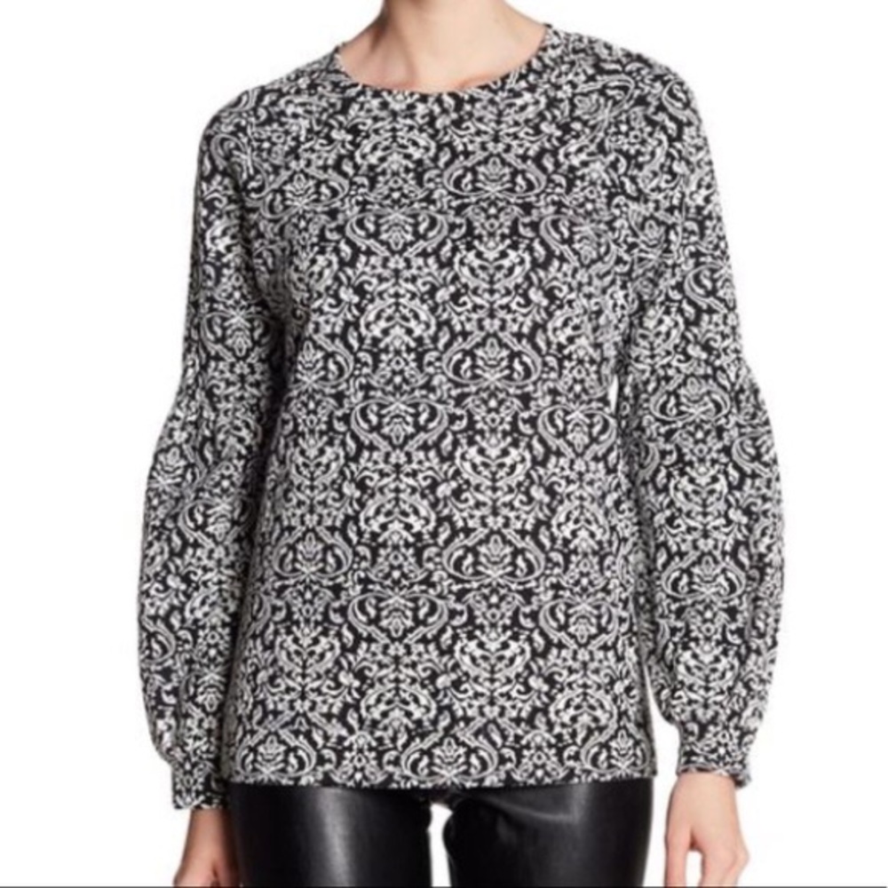 NWT BCBGeneration Bubble Sleeve Blouse Sweatshirt Size XS